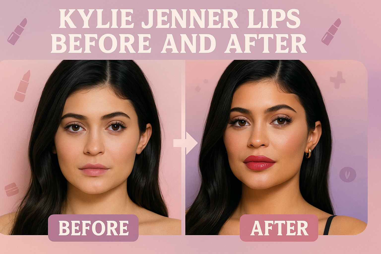 Kylie Jenner Lips Before and After